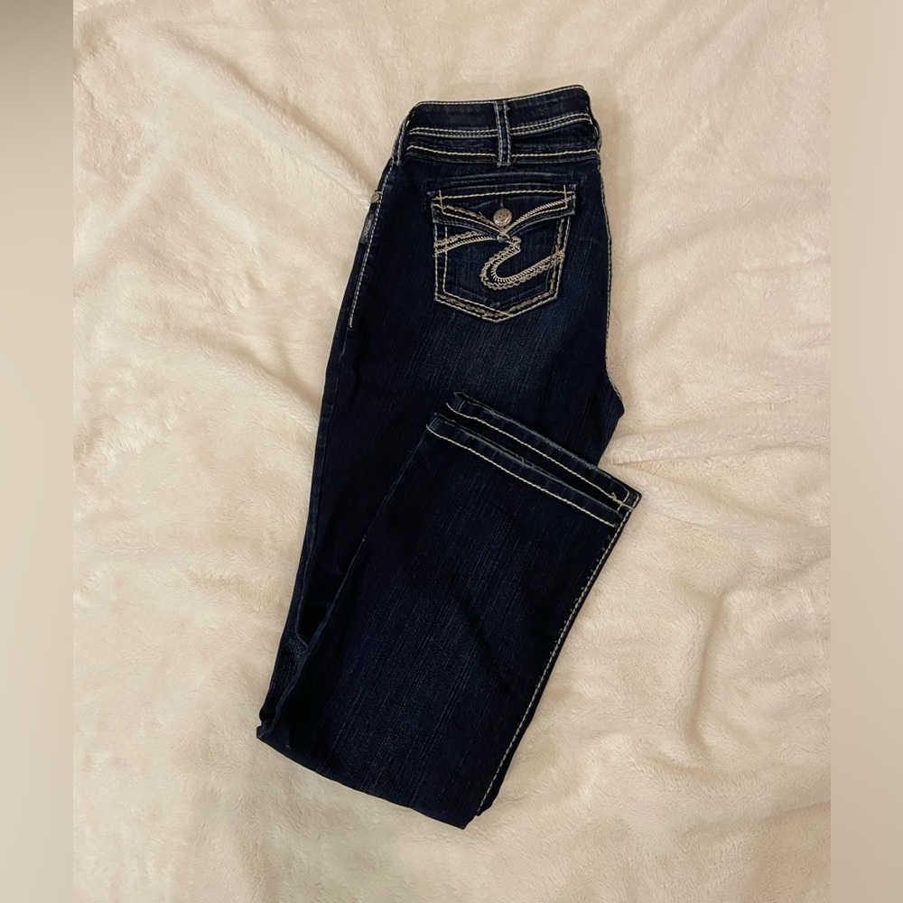 Silver Natsuki flap jeans
